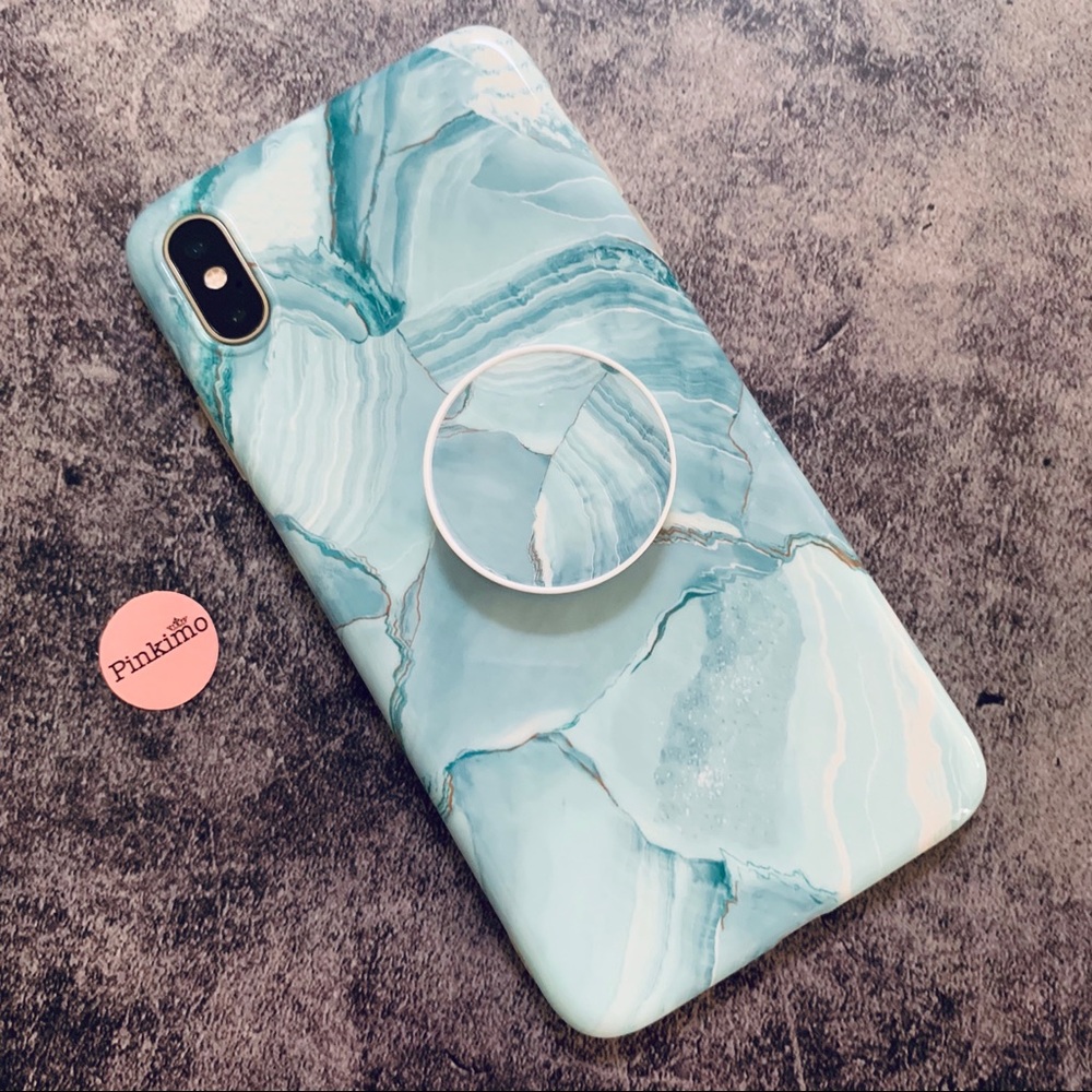💕iPhone XS Max Marble Pattern Case w/Socket